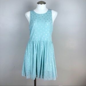 Free People Lace Silver Polka Dot Dress